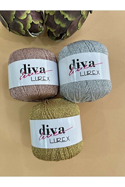 goblenkanaviçe Simli İp Seti 3 Adet, Örgü ipi, Amigurumi ipi, Punch İpi, Simli ip