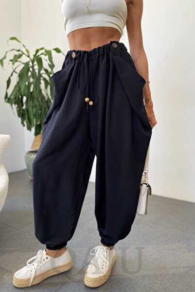 Qaju Black Ethnic Design Women's Shalwar