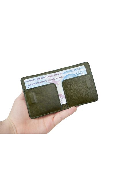 en deri Genuine Leather Wallet with Cash Compartment Card Holder