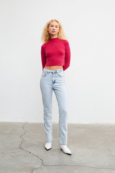 VATKALI Pulover crop de bază cu gât înalt