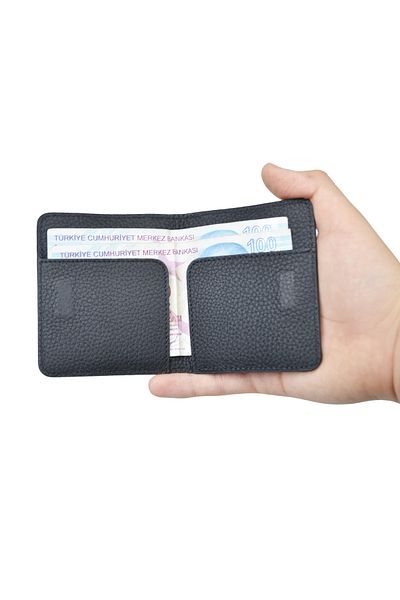 en deri Genuine Leather Wallet with Cash Compartment Card Holder