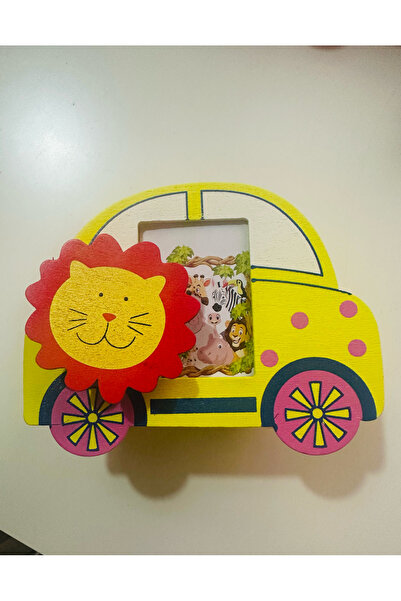 Mnk Ahşap Sevimli Çerçeveli Masa Üstü Çocuk Kalemlik