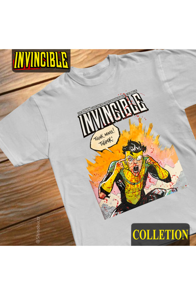 SHINOBIX Invincible Comic Think Mark Think Oversize T-Shirt