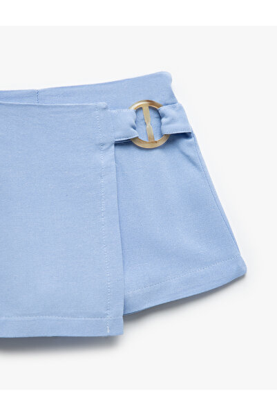 Koton Kemer Detaylı Viskon Şort Etek