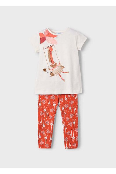 MAYORAL Set of Girls' Tights 3713 Paprika Giraffe