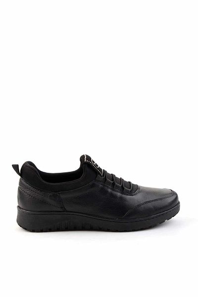 Bambi Μαύρα Δερμάτινα Γυναικεία Casual Παπούτσια K01586060703