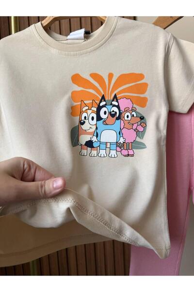 KidsSel New Season Bluey Printed Cotton Girl's Underwear Set