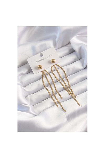 Skygo Italian Model 316L Steel Gold Heel Earrings - Tj-Bkp9491