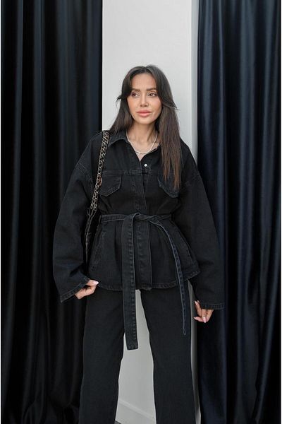 Havoş Black Washed Denim Suit