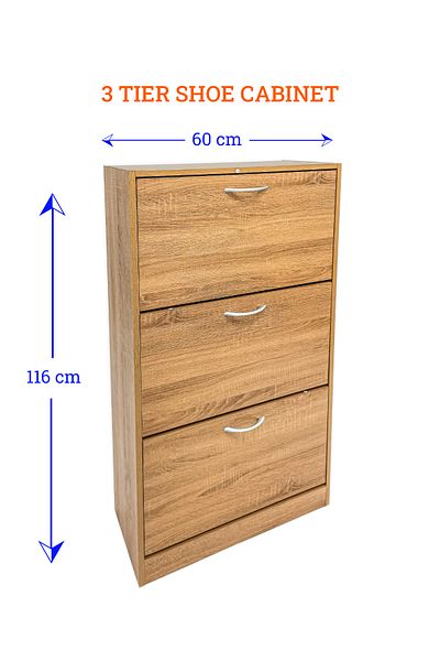TrentonGCC Multi-Layer Stackable Shoe Cabinet - 3 tier