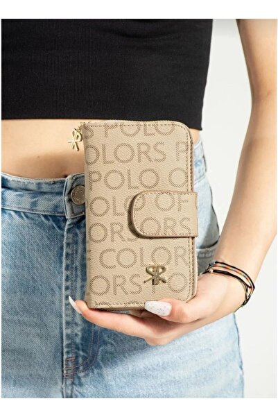 çantamgelsin Polo Of Colors Коричневий жіночий гаманець з відділенням для мон...