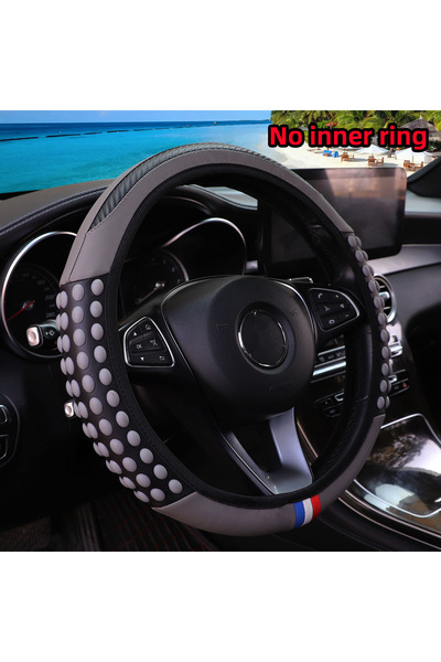 Choice غطاء عجلة القيادة المصنوع من الجلد المصنوع من حبيبات السيليكون الصغيرة...