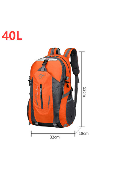 APWIKOGER حقيبة ظهر برتقالية 40 لتر 840D محمولة مقاومة للماء، حقيبة تسلق جبال...