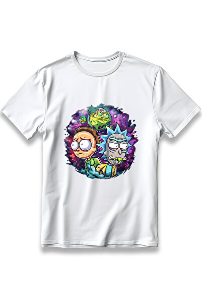 EZG Business Rick And Morty Tişört Model Baskılı Oversize Unisex %100 Pamuklu...