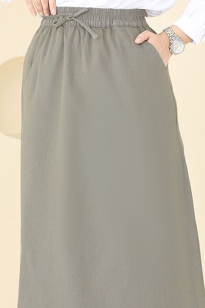 katalya Gabardine Tasseled Skirt - Çağla 110Pgs1067