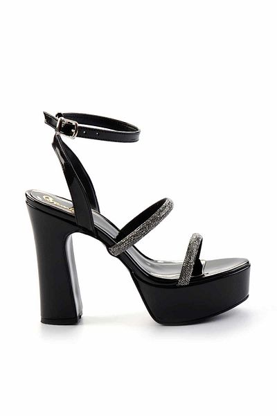 Bambi Black Patent Leather Women's Slippers K05606043308