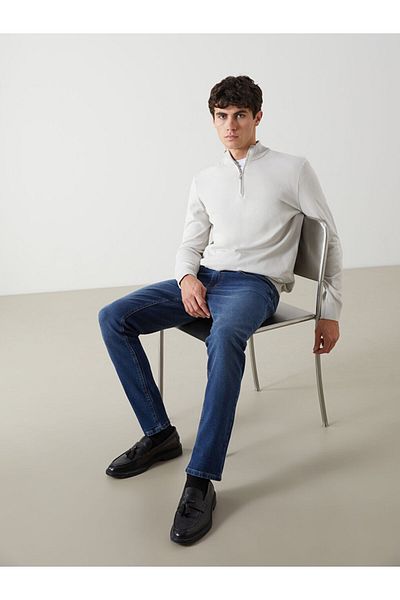 LC Waikiki Pantaloni de jeans pentru bărbați 750 Slim Fit S5LB15Z8NVY