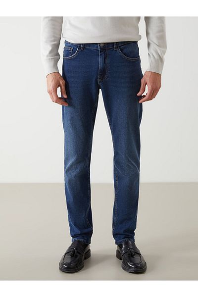 LC Waikiki Pantaloni de jeans pentru bărbați 750 Slim Fit S5LB15Z8NVY
