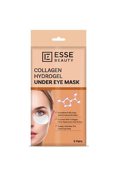 ESSENTIALZ Esse Beauty Collagen Hydrogel Under Eye Mask - Collagen, Cica, Hyaluronic Acid & Aloe Vera, 5 Pairs