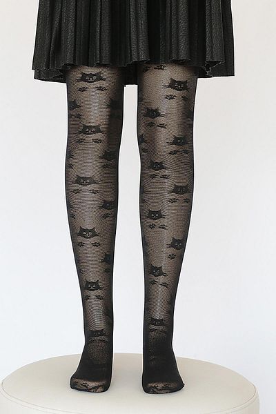 Daymod Smoke Kids Pantyhose BLACK