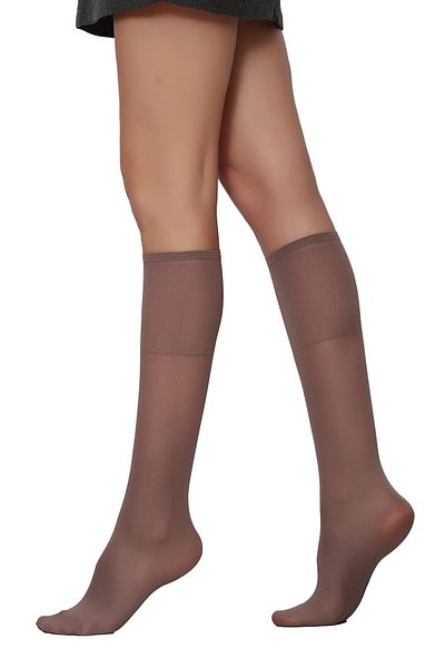 Daymod Comfort Elastic Non-Tightening Knee Socks Mink