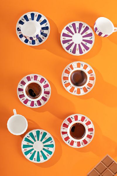 Perotti 16858 Balat 6-Person 12-Piece Porcelain Coffee Cup Set