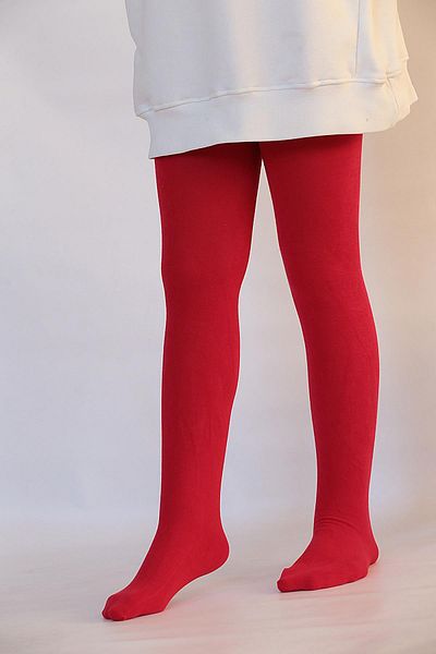 Daymod Soft Viscose Kids Pantyhose RED