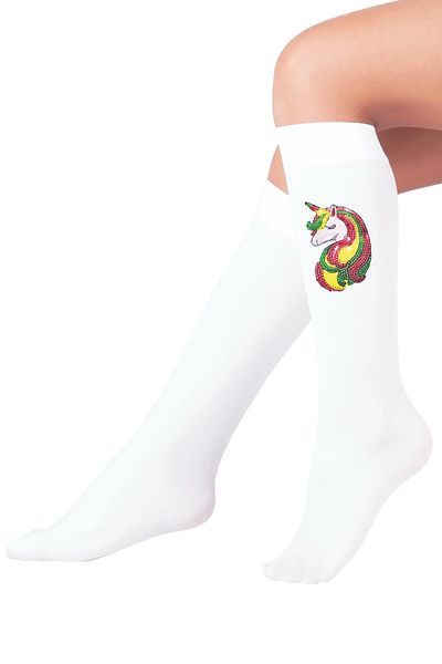 Daymod White Pırıl Children's Knee Socks