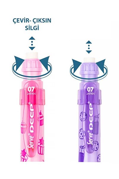 Serve Deep Tatlı Seri 07 Uçlu Kalem Set1 2 Adet