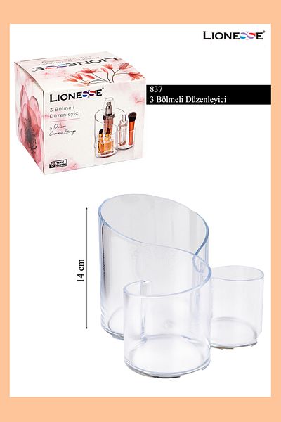 Lionesse Plastic 3 Compartment Organizer 837
