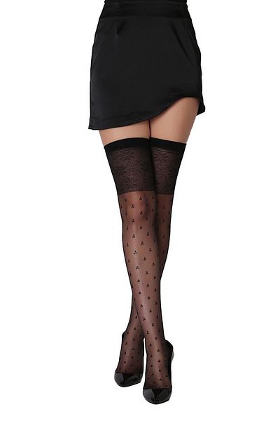 Daymod Black Fantastic Garter Stockings
