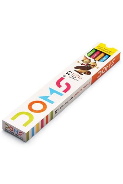 Bigpoint Doms Z1 Pencil Set - 12 Pcs Pencils, Eraser and Pencil Sharpener