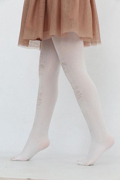 Daymod White Helena Kids Pantyhose