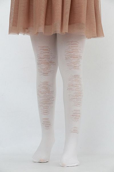 Daymod White Helena Kids Pantyhose