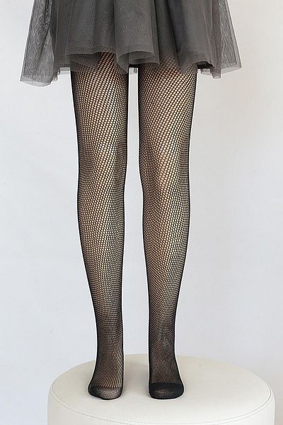 Daymod Rete Mesh Kids Pantyhose Black