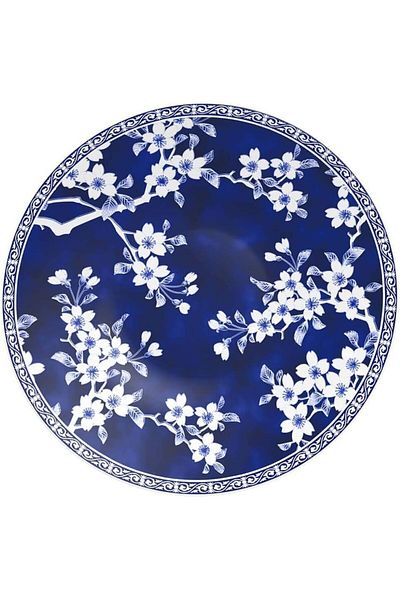 TRAMONTINA Since 1911, Made In Brazil - Umeko 21cm Decorated Porcelain Dessert 1pc Plate
