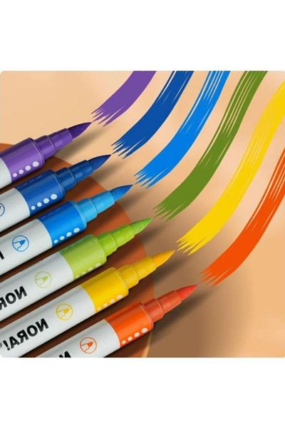 Nora Dual Tip Acrylic Marker Pen 24 Colors