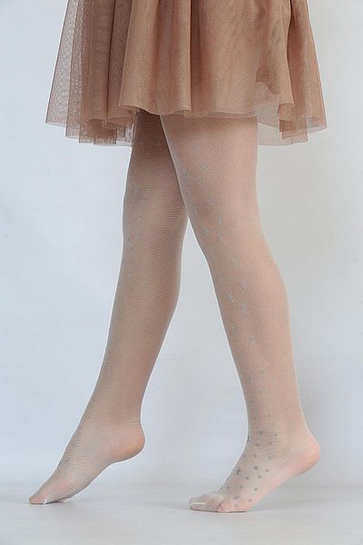 Daymod Star Glitter Children's Pantyhose Bone