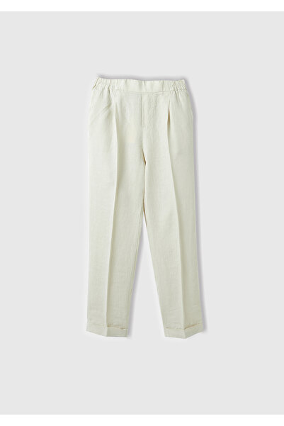 United Colors of Benetton Pantaloni de damă 100% in cu talie elastică