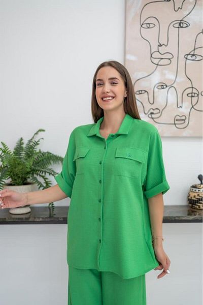 Kokosh moda Green Shirt and Trousers Set