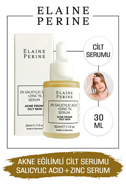 Elaine Perine Eğilimli Cilt Serumu Sebum Gözenek Siyah Nokta Karşıtı %2 Salis...