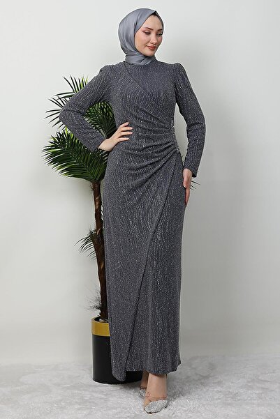 GİYZAMİLA Φόρεμα Tuğçe Τεσεττούρ Γκρι