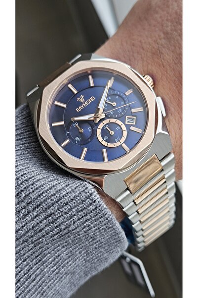 Raymond ساعة يد رجالية RYM-81654 ريموند - هيكل وسوار من الستانلس ستيل - ضمان ...