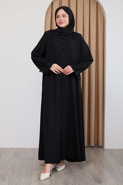 InStyle Μαύρο φεράκι με κουμπιά με χάντρες