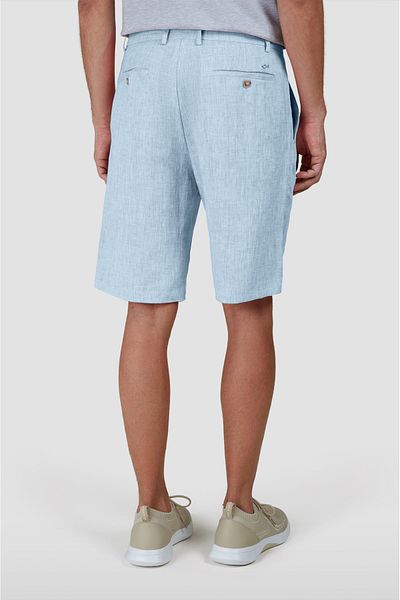 PAUL&SHARK Men's Regular Fit 100% Linen Normal Waist Blue Shorts 25414042 -720