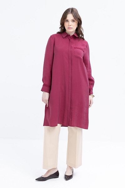 ALLDAY Πουκάμισο Modal Plus Size με λεπτομέρεια με δαντέλα Cherry-Stripe
