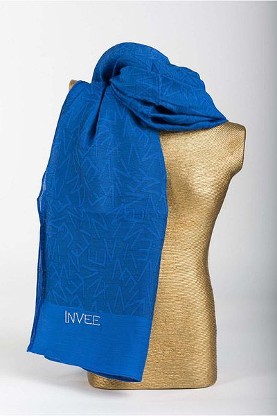 Invee Şal cu model 1550 Saks Blue