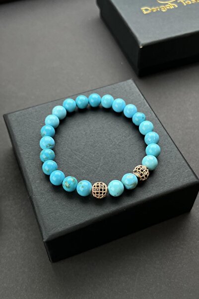 dergah tesbih Diamond Serisi Turkuaz Firuze Taşı Bileklik