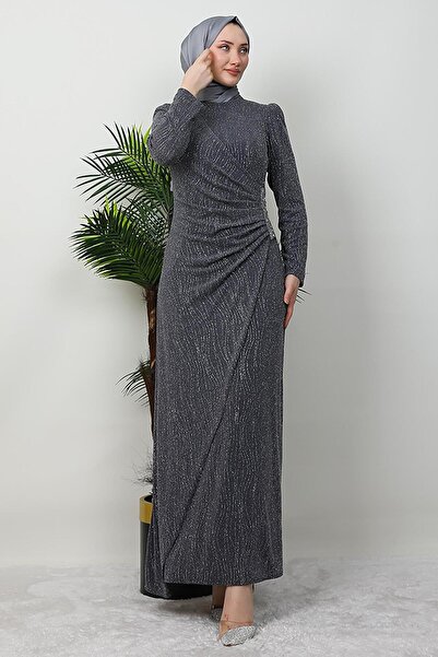 GİYZAMİLA Φόρεμα Tuğçe Τεσεττούρ Γκρι