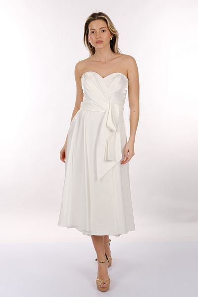ANKYRA Βραδινό φόρεμα με πλαϊνό φιόγκο Strapless Kiloş 25y3202
